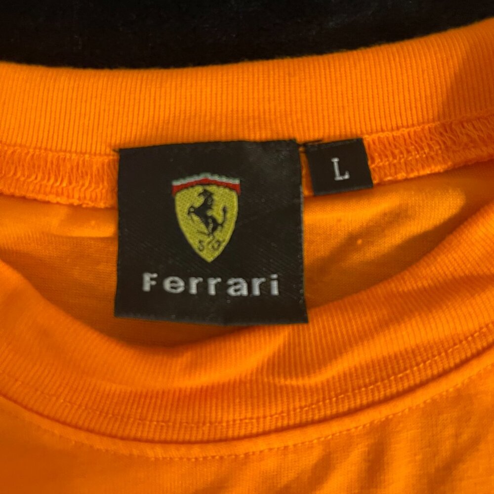 Ferrari Orange Prancing Horse Graphic Tee Size L - Picture 2 of 8